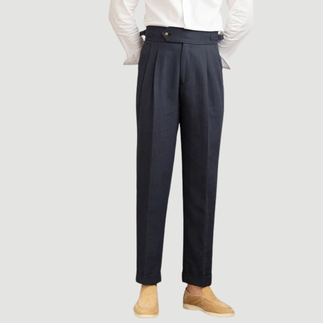 Hayden | Tailored Linen Trousers Khaki