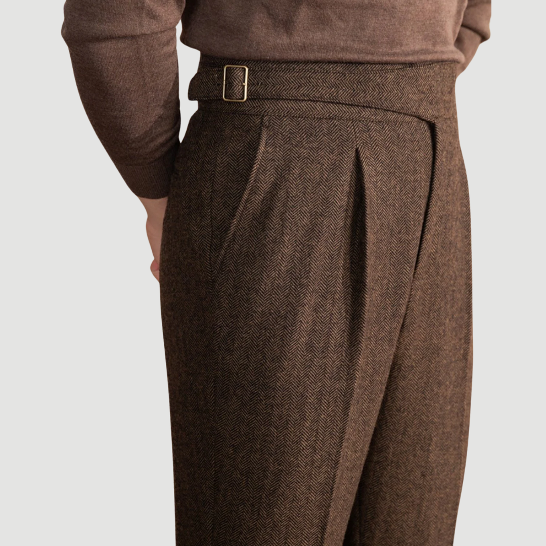 Adrian | Wool Tailored Trousers Graphite