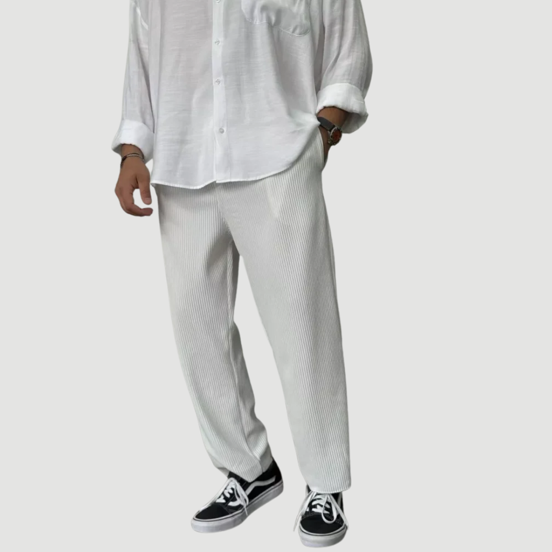 Tristan | Precision Tailored Trousers White