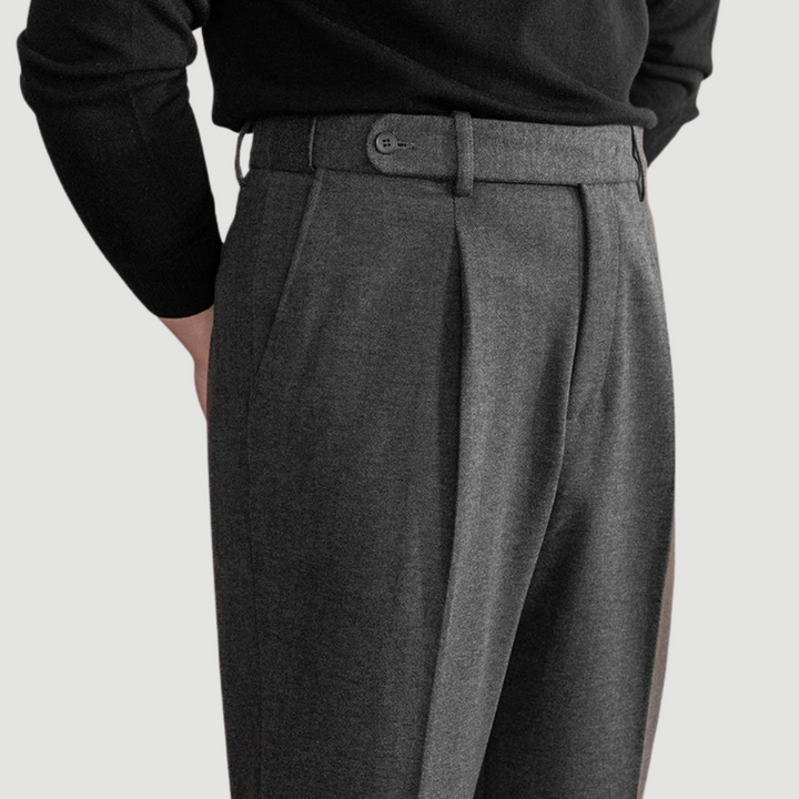 Lawrence | Tailored Trousers Stone Grey