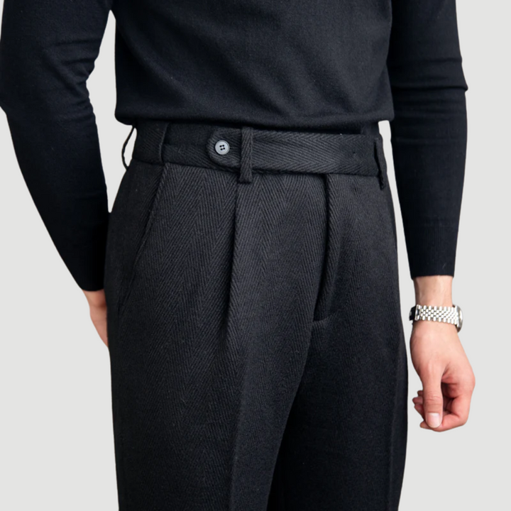 Damian | Herringbone Trousers