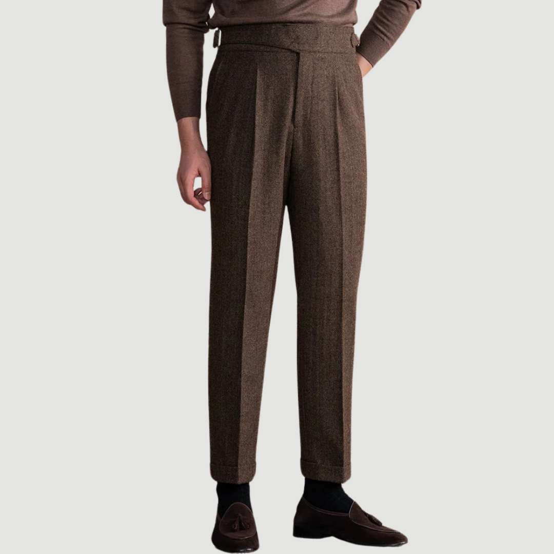 Adrian | Wool Tailored Trousers Graphite