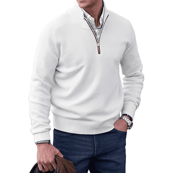 Elliot | Elegant cashmere sweater with zip