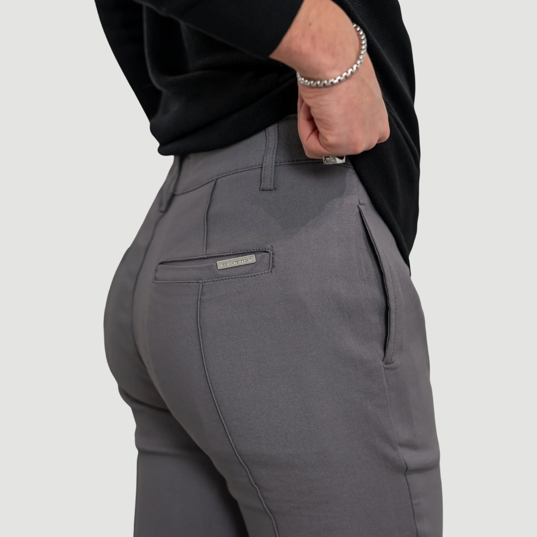 Malik | Ultra-Flex Tailored Trousers Grey