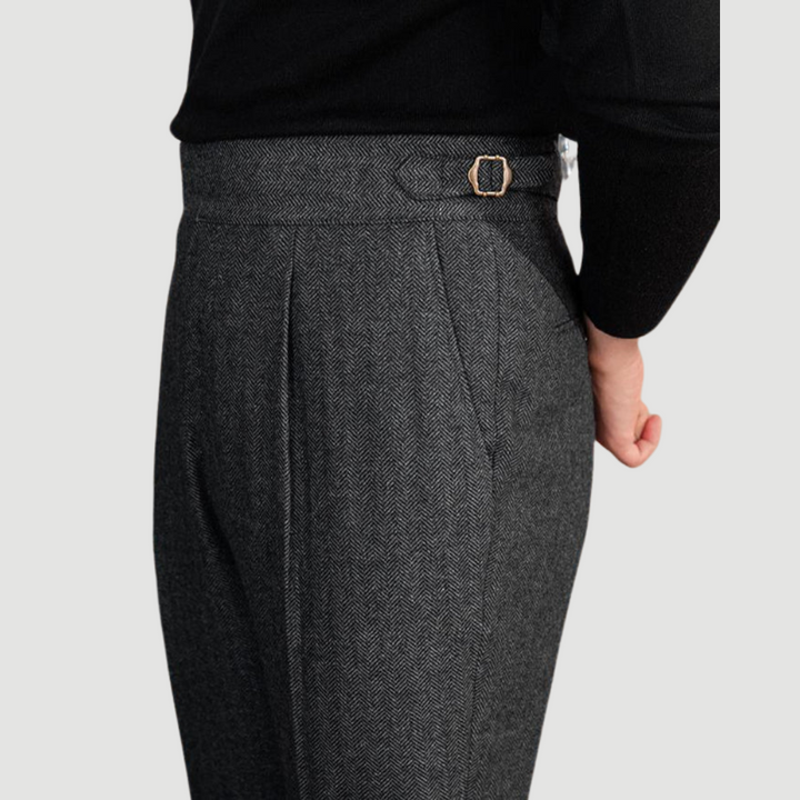 Adrian | Wool Tailored Trousers Graphite