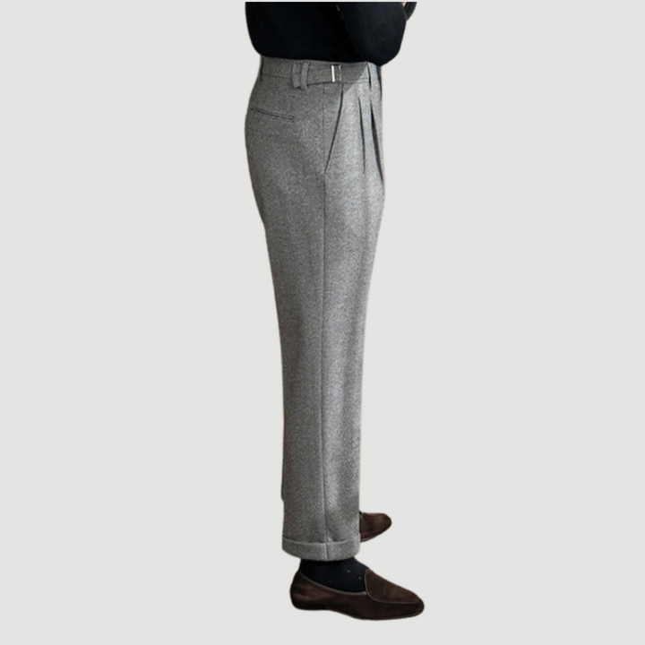 Declan | Houndstooth Tailored Trousers Truffle