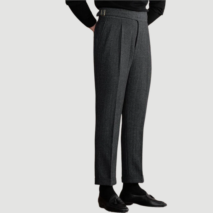 Adrian | Wool Tailored Trousers Graphite