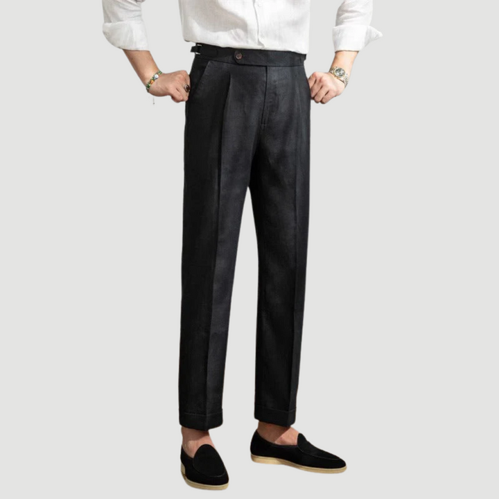 Toby | Classic Linen Trousers Sand