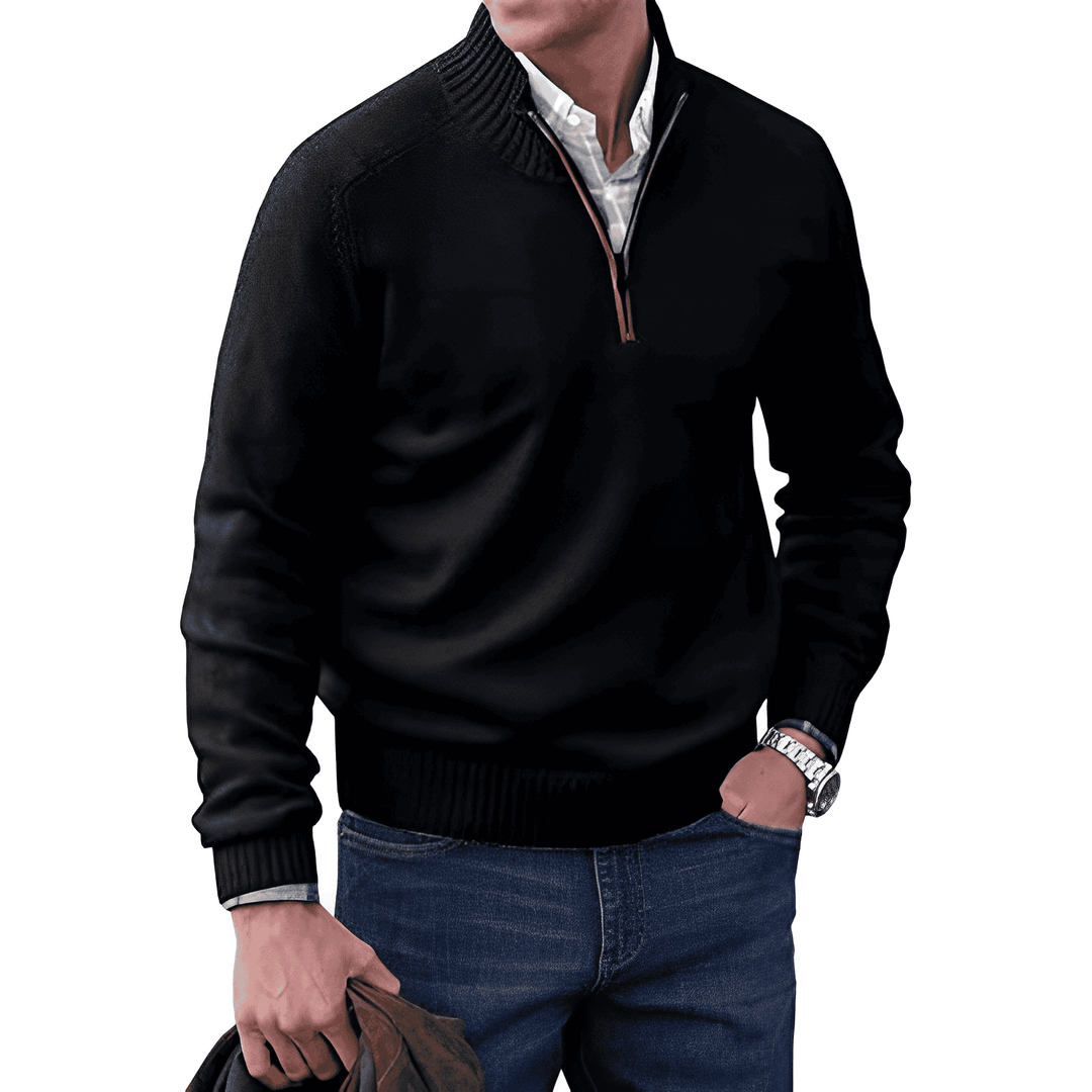 Elliot | Elegant cashmere sweater with zip