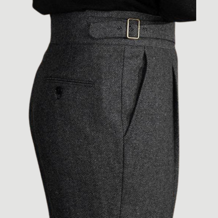 Adrian | Wool Tailored Trousers Graphite