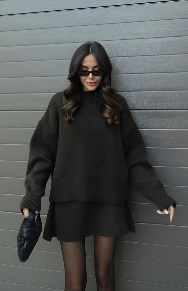 Lily | Oversized Sweatshirt and Skirt Set