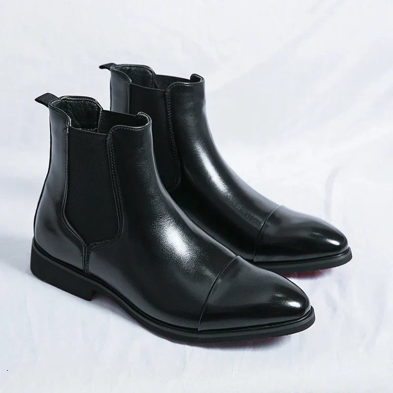 Annibale Carracci | Genuine Leather Chelsea Boots