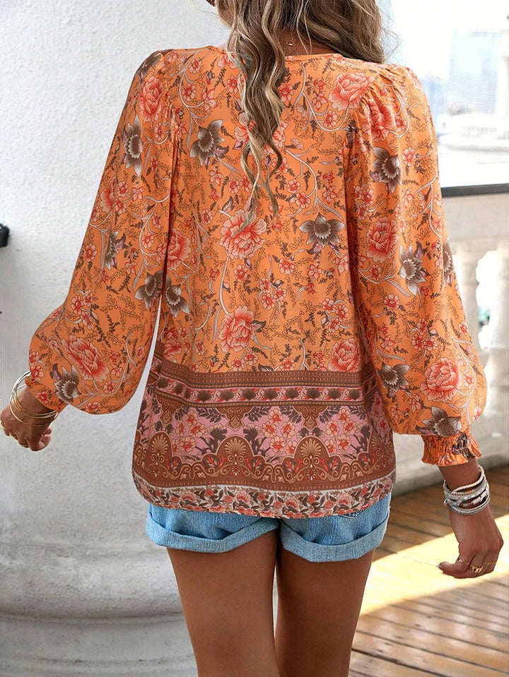 Willow | Boho Blossom Peasant Blouse